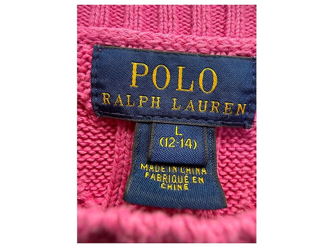 Polo Ralph Lauren Pull en Maille Torsadée Rose - vue 2
