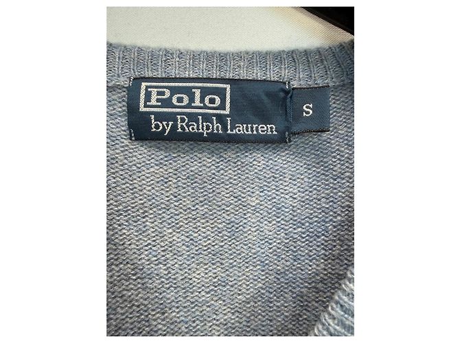 Polo Ralph Lauren V-Ausschnitt Pullover aus Lammwolle Grau - Ansicht 2