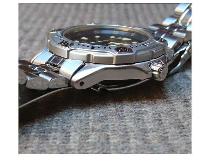 Seiko Scuba Air Diver's 7N35-6A50 Relógio de Quartzo Azul Hardware prateado - vista 6