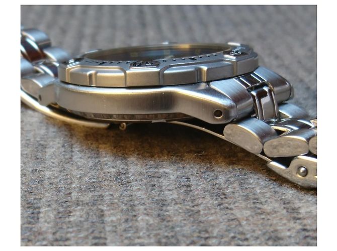 Seiko Scuba Air Diver's 7N35-6A50 Relógio de Quartzo Azul Hardware prateado - vista 7