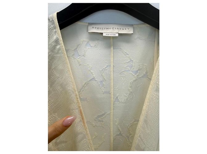Stella Mc Cartney Stella McCartney Seidenmischung Kleid Creme Roh - Ansicht 2