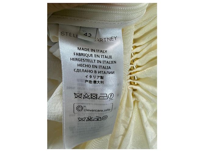 Stella Mc Cartney Stella McCartney Seidenmischung Kleid Creme Roh - Ansicht 3