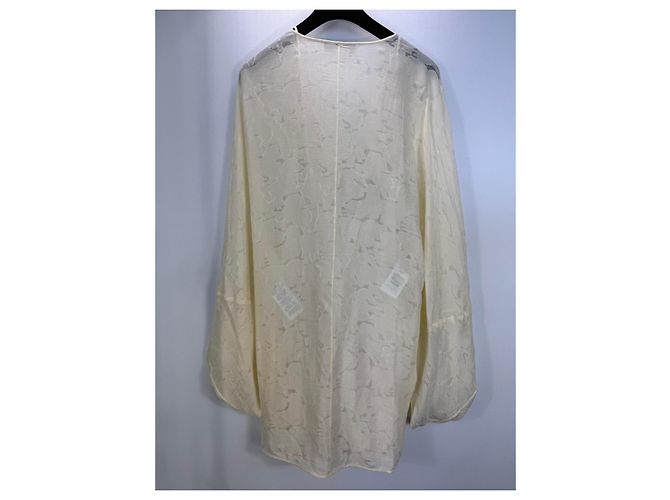 Stella Mc Cartney Stella McCartney Seidenmischung Kleid Creme Roh - Ansicht 5