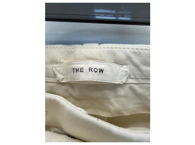 The Row Pantalones Slim de Mezcla de Algodón Beige - vista 3