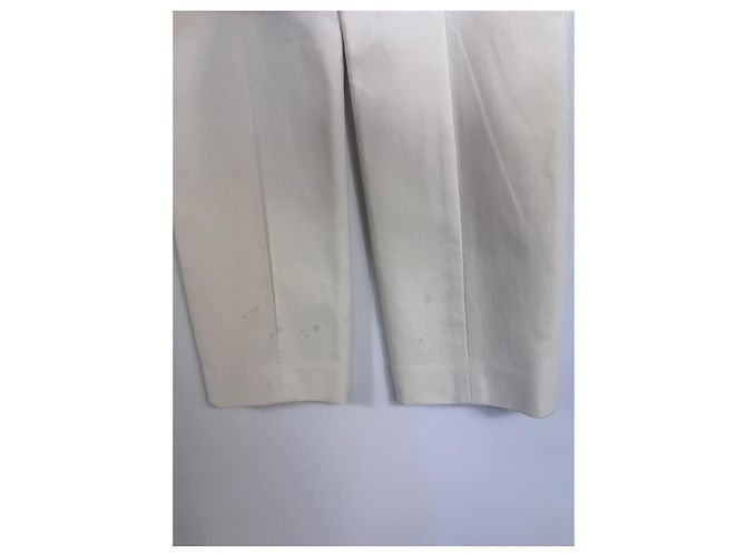 The Row Pantalones Slim de Mezcla de Algodón Beige - vista 5