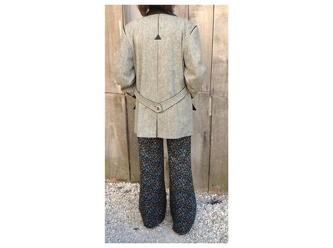 Autre Marque Chaqueta Steinbock de lana y cachemira Verde Gris - vista 4
