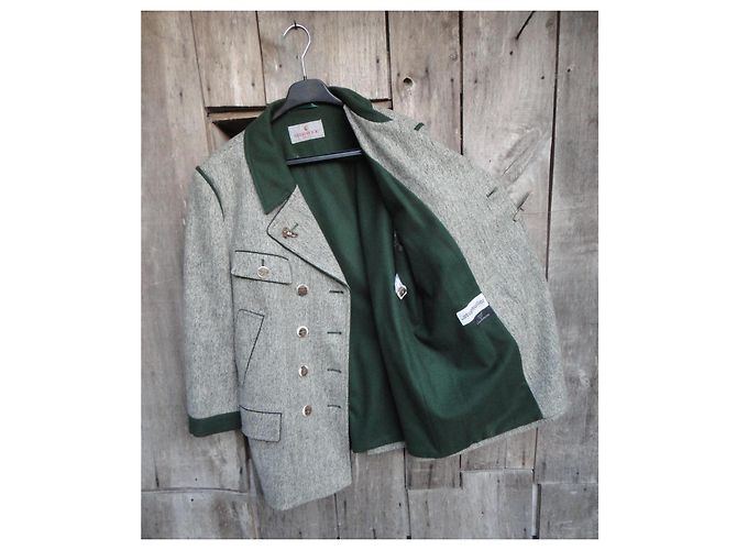 Autre Marque Chaqueta Steinbock de lana y cachemira Verde Gris - vista 5