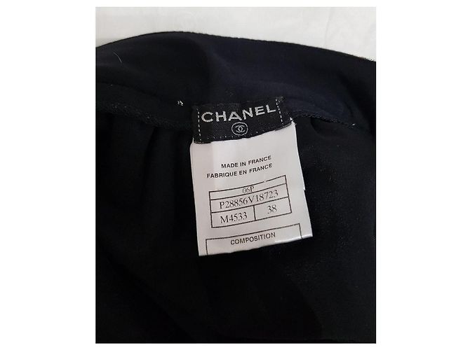 Falda Mini Chanel Patrón de Estrellas y Logo CC Negro Blanco Gris - vista 8