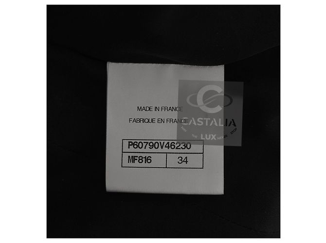 Chanel schwarze Schimmer-Tweed-Jacke mit CC-Knöpfen 34 FR - Ansicht 9
