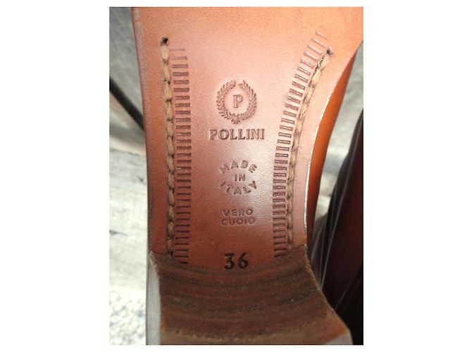 Botas Western de Cuero Pollini Castaño - vista 5