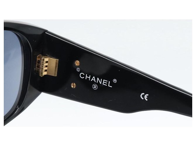 Occhiali da sole CHANEL in plastica Nero CC Auth 180944M - vista 10