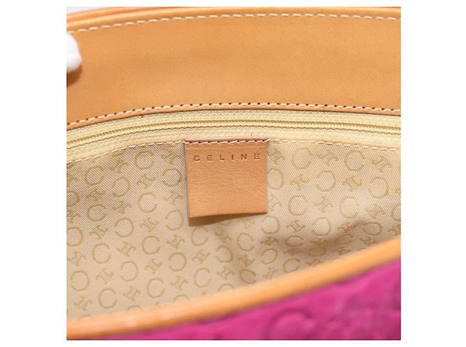 Céline CELINE C Macadam Canvas Tote Bag Wildleder Rosa Gold Authentisch 187769A Pink Golden - Ansicht 17