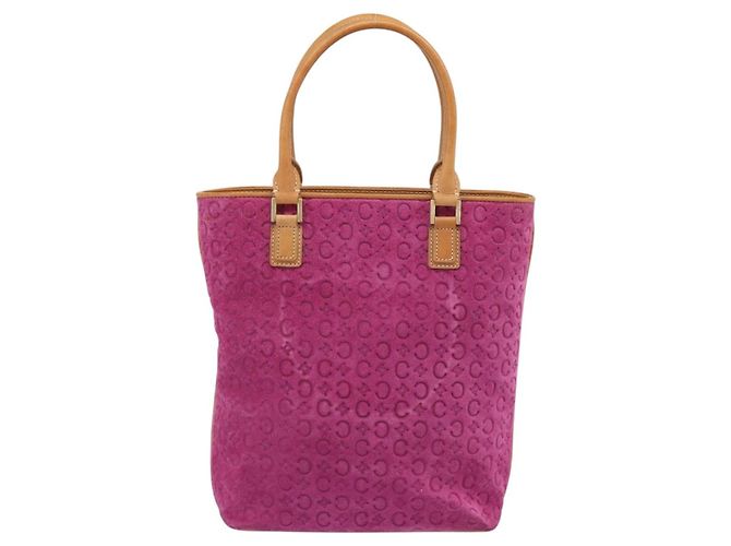Céline CELINE C Macadam Canvas Tote Bag Wildleder Rosa Gold Authentisch 187769A Pink Golden - Ansicht 2