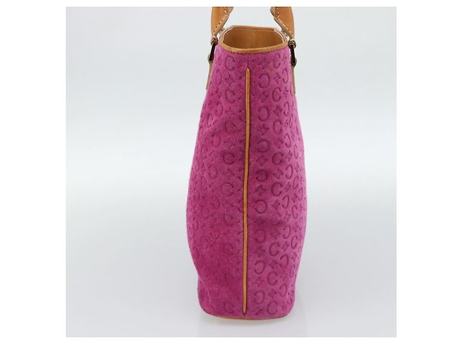 Céline CELINE C Macadam Canvas Tote Bag Wildleder Rosa Gold Authentisch 187769A Pink Golden - Ansicht 4