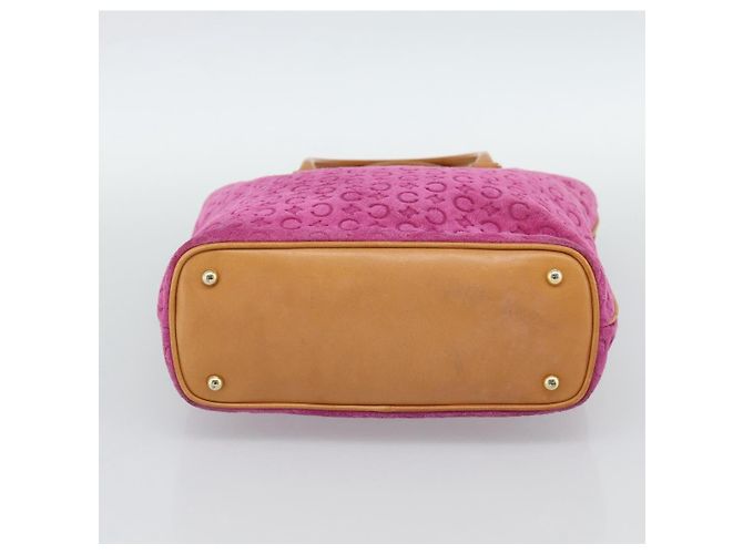 Céline CELINE C Macadam Canvas Tote Bag Wildleder Rosa Gold Authentisch 187769A Pink Golden - Ansicht 5