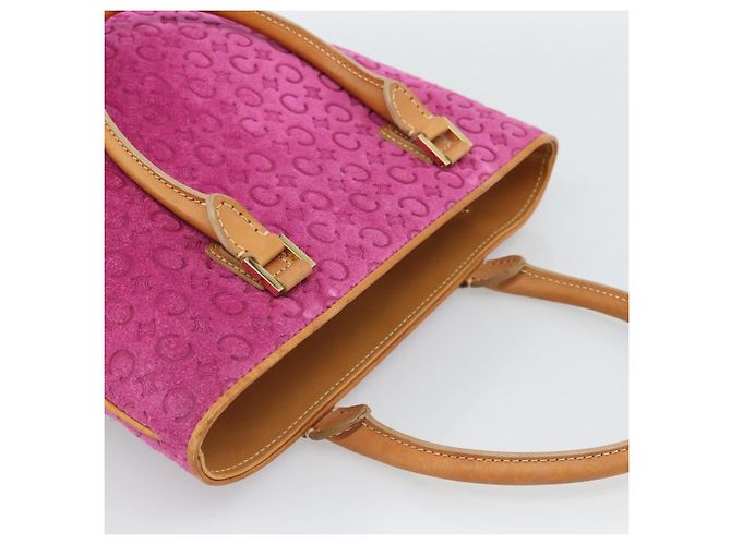 Céline CELINE C Macadam Canvas Tote Bag Wildleder Rosa Gold Authentisch 187769A Pink Golden - Ansicht 6
