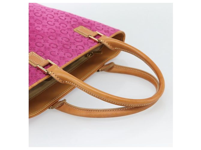 Céline CELINE C Macadam Canvas Tote Bag Wildleder Rosa Gold Authentisch 187769A Pink Golden - Ansicht 7