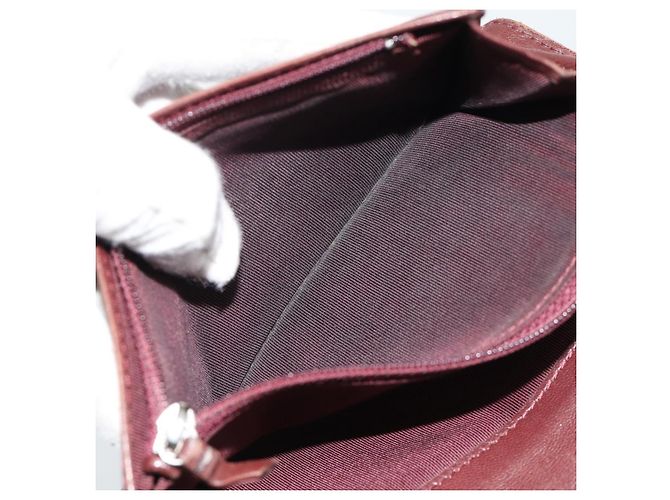 CHANEL Matelassé Long Wallet Lammfell Schwarz Silber CC Authentisch 180933 - Ansicht 11