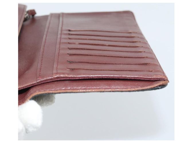 CHANEL Matelassé Long Wallet Lammfell Schwarz Silber CC Authentisch 180933 - Ansicht 19