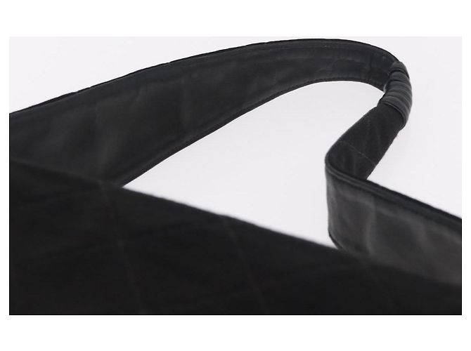 CHANEL Matelasse Shoulder Bag Cotton Black Gold CC Auth 186116V Nero D'oro - vista 8