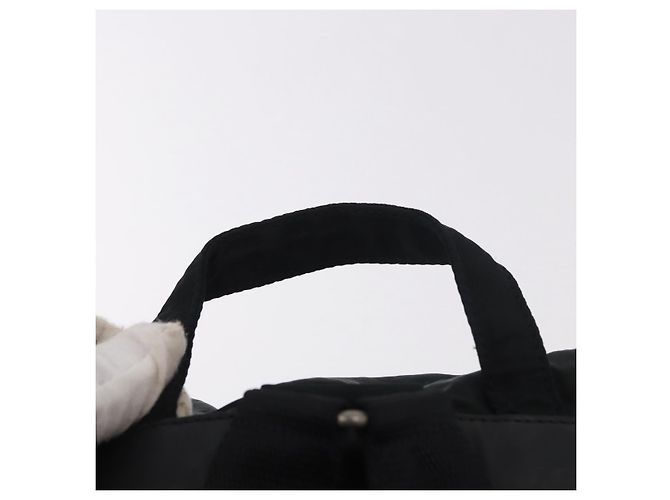 Zaino PRADA Nylon Nero Argento Auth 185957 - vista 14