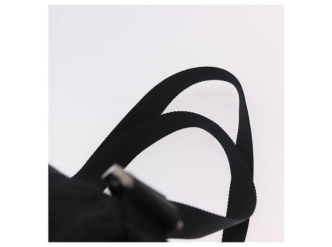 Zaino PRADA Nylon Nero Argento Auth 185957 - vista 16