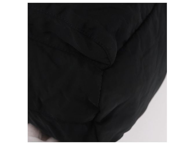 Zaino PRADA Nylon Nero Argento Auth 185957 - vista 17