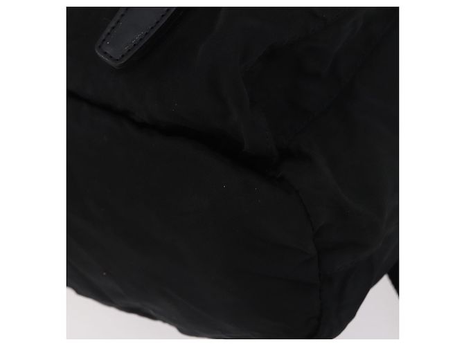 Zaino PRADA Nylon Nero Argento Auth 185957 - vista 18