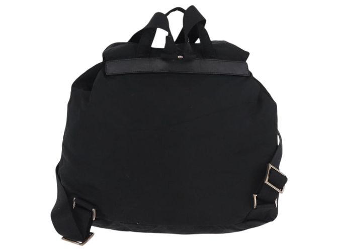 Zaino PRADA Nylon Nero Argento Auth 185957 - vista 2