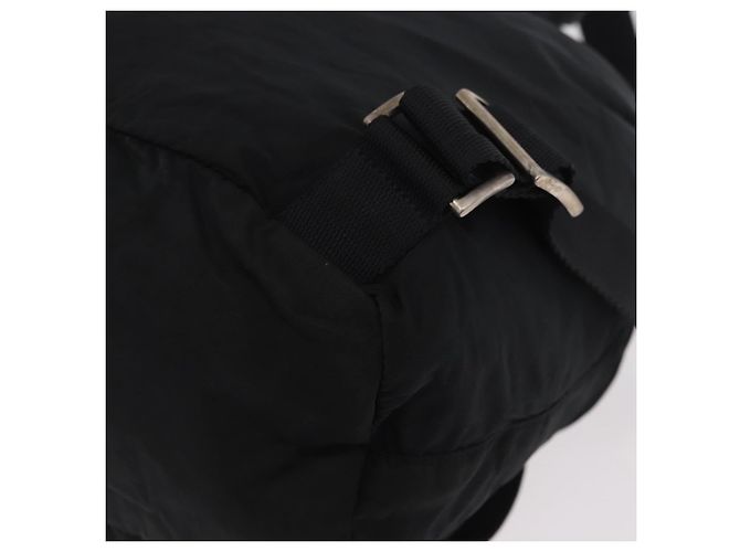 Zaino PRADA Nylon Nero Argento Auth 185957 - vista 20