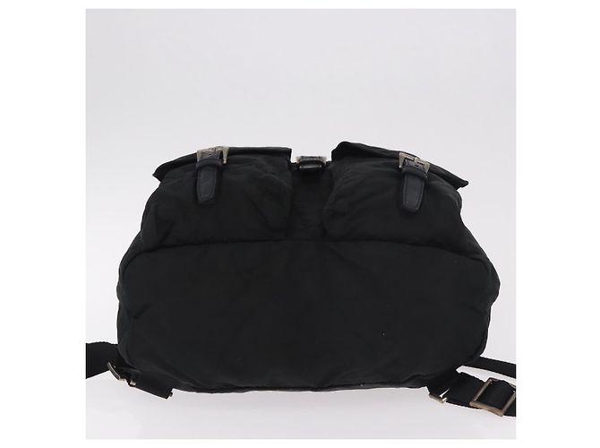Zaino PRADA Nylon Nero Argento Auth 185957 - vista 5