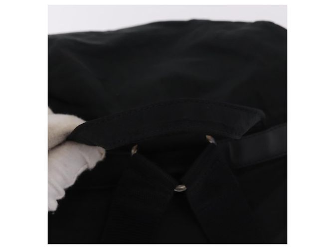 Zaino PRADA Nylon Nero Argento Auth 185957 - vista 7