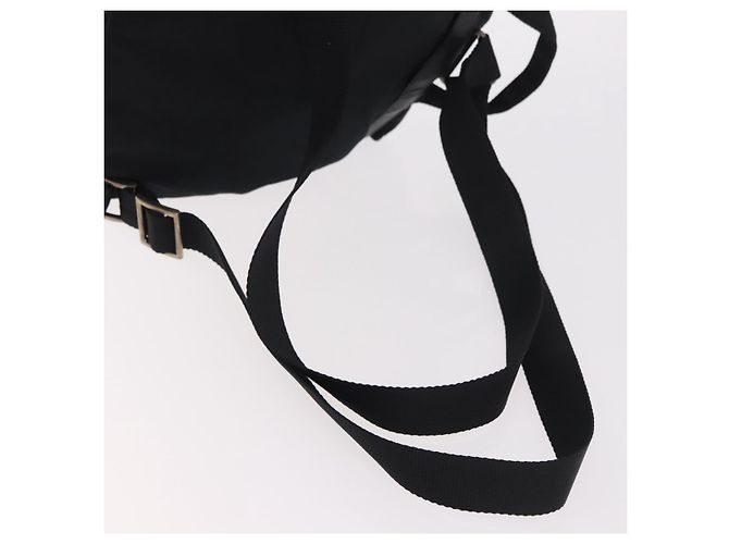 Zaino PRADA Nylon Nero Argento Auth 185957 - vista 9