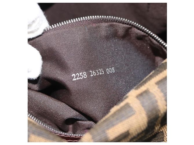 FENDI Mamma Baguette Schultertasche aus Zucca Canvas Schwarz Braun Authentisch 186037SAM - Ansicht 11