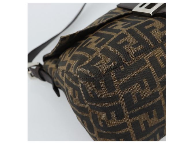 FENDI Mamma Baguette Schultertasche aus Zucca Canvas Schwarz Braun Authentisch 186037SAM - Ansicht 15