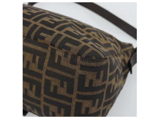 FENDI Mamma Baguette Schultertasche aus Zucca Canvas Schwarz Braun Authentisch 186037SAM - Ansicht 16