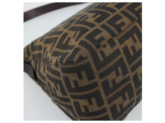 FENDI Mamma Baguette Schultertasche aus Zucca Canvas Schwarz Braun Authentisch 186037SAM - Ansicht 17
