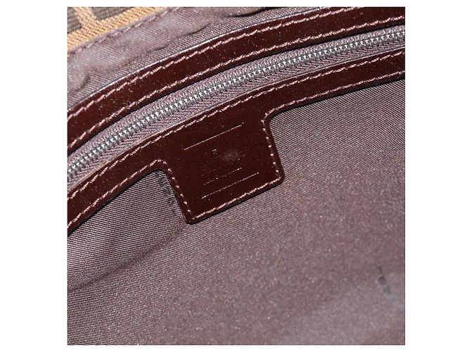 FENDI Mamma Baguette Schultertasche aus Zucca Canvas Schwarz Braun Authentisch 186037SAM - Ansicht 18