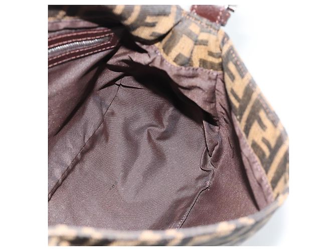 FENDI Mamma Baguette Schultertasche aus Zucca Canvas Schwarz Braun Authentisch 186037SAM - Ansicht 19