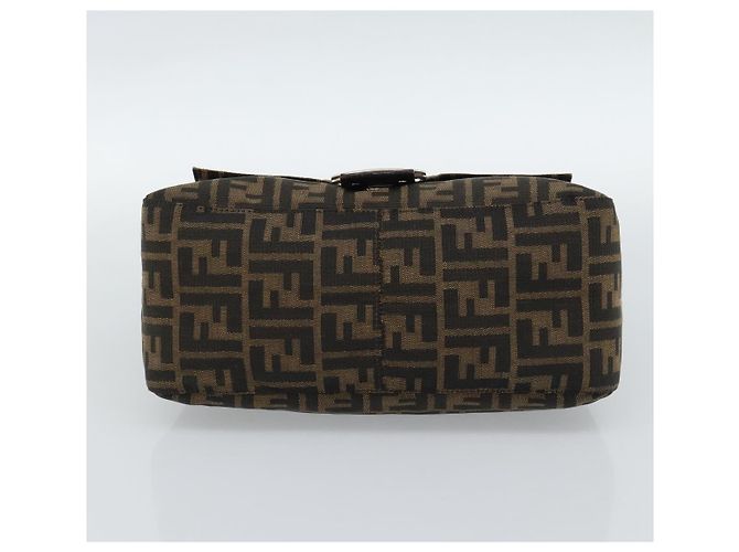 FENDI Mamma Baguette Schultertasche aus Zucca Canvas Schwarz Braun Authentisch 186037SAM - Ansicht 5