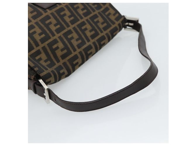 FENDI Mamma Baguette Schultertasche aus Zucca Canvas Schwarz Braun Authentisch 186037SAM - Ansicht 7