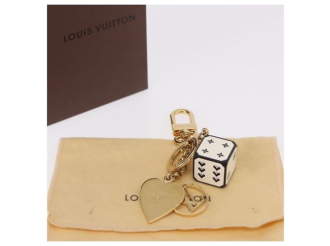 LOUIS VUITTON Metall-Schlüsselanhänger Game On White MP2913 LV Auth 185933M Weiß - Ansicht 12