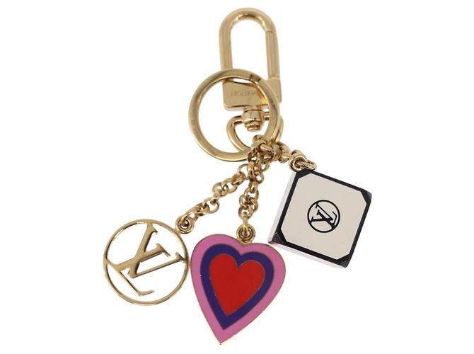 LOUIS VUITTON Metall-Schlüsselanhänger Game On White MP2913 LV Auth 185933M Weiß - Ansicht 13