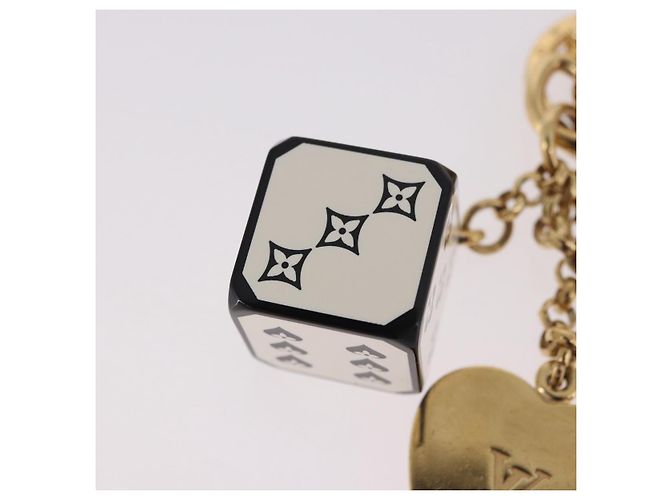 LOUIS VUITTON Metall-Schlüsselanhänger Game On White MP2913 LV Auth 185933M Weiß - Ansicht 14