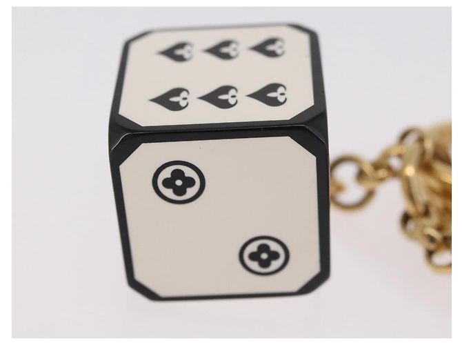 LOUIS VUITTON Metall-Schlüsselanhänger Game On White MP2913 LV Auth 185933M Weiß - Ansicht 16