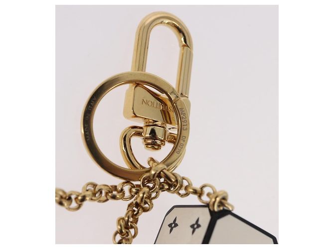 LOUIS VUITTON Metall-Schlüsselanhänger Game On White MP2913 LV Auth 185933M Weiß - Ansicht 5