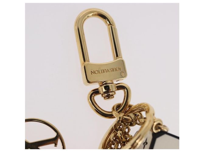 LOUIS VUITTON Metall-Schlüsselanhänger Game On White MP2913 LV Auth 185933M Weiß - Ansicht 6