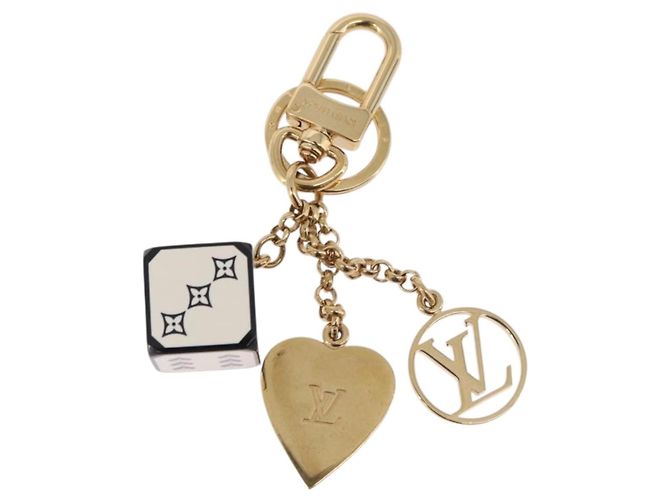 LOUIS VUITTON Metall-Schlüsselanhänger Game On White MP2913 LV Auth 185933M Weiß - Ansicht 7