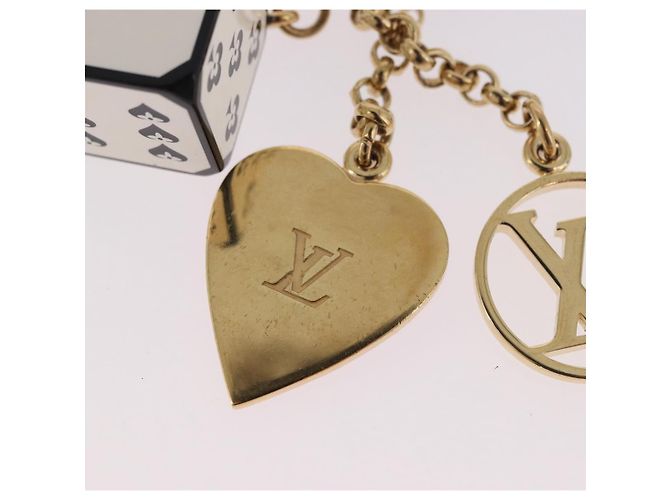 LOUIS VUITTON Metall-Schlüsselanhänger Game On White MP2913 LV Auth 185933M Weiß - Ansicht 9