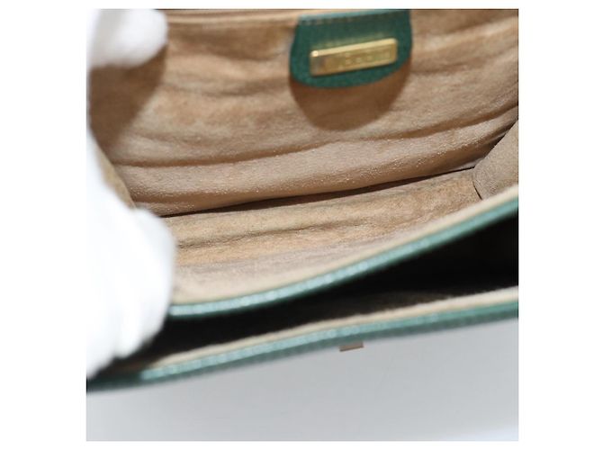Borsa GUCCI in pelle verde e oro Auth 184457 D'oro - vista 10